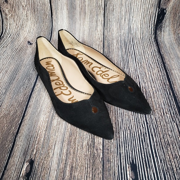 NWOT Sam Edelman Rosalie black suede flats - Picture 3 of 3